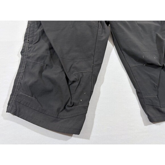 KUHL Charcoal Gray Cargo Carpenter Pockets Hiking Shorts Mens Nylon Sz 34 FLAWS - Picture 3 of 12